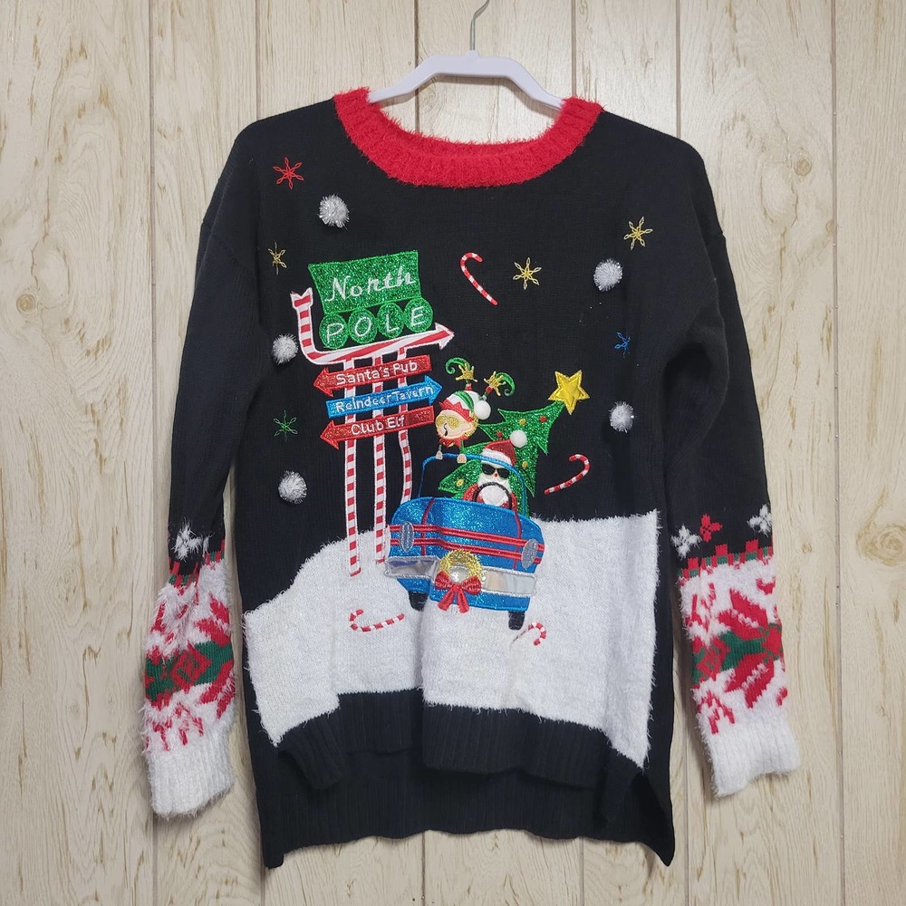 HOLIDAY TIME Ugly Christmas Sweater M